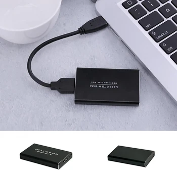 MSATA su USB 3.0 Kietojo Disko (SSD Talpyklos Adapterio Kabelį Atveju Aliuminio Dėžutė hdd dėžutė 2.5