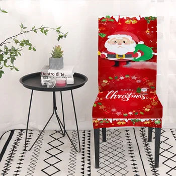Naujas Atvykimo Santa Claus Kėdė Padengti / Staltiesė Atspari Vandeniui Stačiakampio Dulkėms Kalėdinė Dekoracija