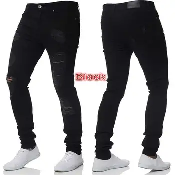Naujas stilius ripped jeans Brand vyrų atsitiktinis visas rungtynes, džinsinio audinio kelnės skinny džinsai slim retro mados vyrų džinsai vyrų kelnės 2020 m.