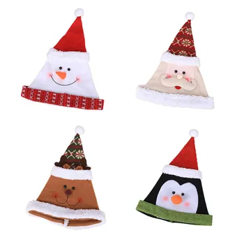 Naujovė Kalėdų Animacinių filmų Skrybėlės Santa Claus Sniego Briedžių Pingvinas Kalėdų Prekių Skrybėlę Pleuche Skrybėlės Suaugusiems Vaikams Dovanos