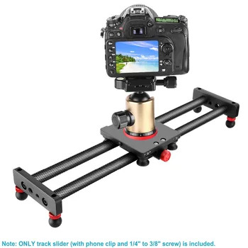 Neewer Kamera Slankiklį Anglies Pluošto Dolly Geležinkelių, 16 cm/40 cm su 4 Guoliais Smartfon Canon Nikon Sony Fotoaparatas
