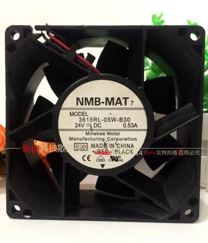 NMB-MAT 3615RL-05W-B30 E00 DC 24V 0.53 A 90x90x38mm 2-wire Serverio Aušinimo Ventiliatorius