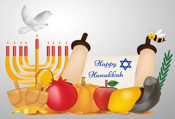 Nuotrauka Fone Bičių Laimingas Hanukkah Festivalių Kūdikių Animacinių Filmų Žvakė Balandžių Šventės Plakatas Foto Fonas Foto Studija