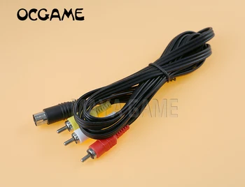 OCGAME 2vnt/daug Tvirtos 1,8 M 6ft Audio Video AV Kabelis Sega Už Saturno A/V RCA Prijungimo Laidas nikeliuotas jungtis