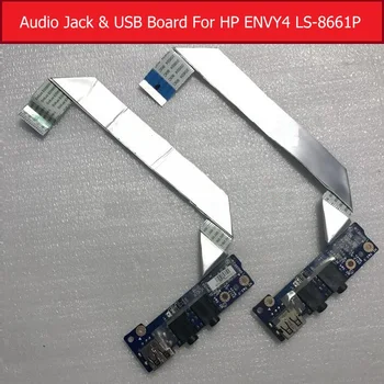 Originali Audio jack & USB Įkroviklis Valdybos HP ENVY4 ENVY6 ENVY6-1000 LS-8661P Garso Įkrovimo Valdybos Flex Kabelis LS-8661P Darbai