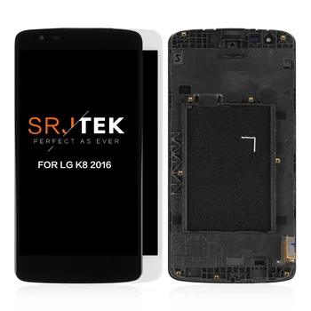 Originalą LG K8 2016 Versija LCD Jutiklinis Ekranas su Rėmu 2016 Versija LG K8 Ekranas skaitmeninis keitiklis Asamblėjos atsarginės Dalys