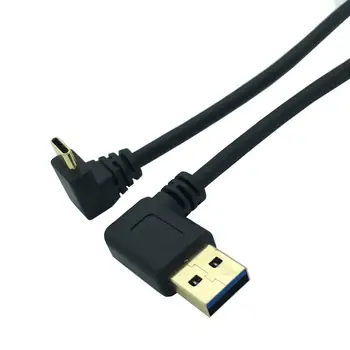 Paauksuoti 90 laipsnių stačiu Kampu USB 3.0 (Tipo-A) Vyrų ir USB3.1 nuosavas Kampas USB Duomenų Sync & Charge Cable Conne