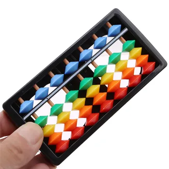 Plastikiniai Abacus Aritmetinis 7 Skaitmenų Vaikams, Matematikos Skaičiavimo Priemones, Kinijos Abacus Žaislai Abacus Švietimo mažo Dydžio 1x6cm