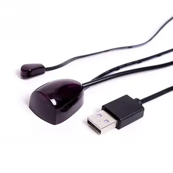 Puikus Kokybės IR Infraraudonųjų spindulių Nuotolinio Valdymo Imtuvas Extender Kartotuvas Spinduolis USB Adapteris 5V Juoda