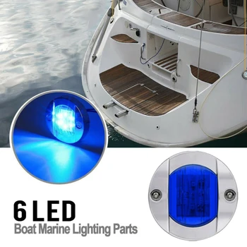 Pusę Salono Denio LED Laivagalio Žibintai Mandagumo Šviesiai Mėlynos spalvos ABS Plastiko 6-2835-SMD IP67