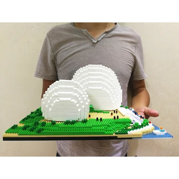 PZX Pasaulio Architektūros Sihanukvile Shell Opera House Kūrybos 3D Modelio Blokai Kit Diamond Plytų Žaislas Vaikams, Vaikų Dovanų