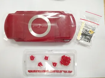 Raudonos Spalvos, Pilnas komplektas Būsto Korpuso Dangtelį Atveju Pakeisti PSP2000 PSP 2000 Žaidimų Konsolę su Mygtukais Nustatykite