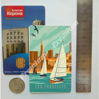 San Francisko suvenyrų magnetas derliaus turizmo plakatas