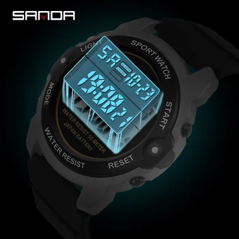 SANDA Sporto Moterų Laikrodžiai Mados Atsitiktinis Vandeniui LED Skaitmeninio Laikrodžio Moterų Laikrodžiai Moterims Laikrodis Relogio Feminino 6003