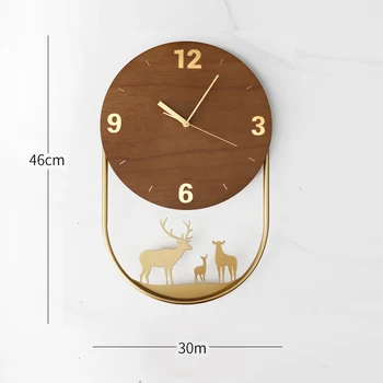 Skaitmeninis Medinės Sienos Laikrodį, Šiaurės šalių Dizaino Mados Kūrybos Sieninis Laikrodis Prabangos Meno Reloj De Sumalti Senovinių Namų Puošybai 50WC
