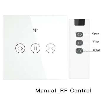 Smart Gyvenimo WiFi-rf Smart Touch Užuolaidų jungiklis Žaliuzės Ritininiai durų Užrakto Jungiklis 1 RF nuotolinio valdymo kelis jungiklius, Alexa