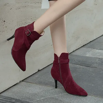Smeeroon 2020 naujas mados ploni kulniukai, ponios batai pulko sagtis rudens žiemos dress šalies batų vientisų spalvų batai moterims