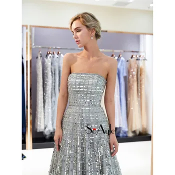 SoAyle-Line Prom Dresses 2019 China Nėrinių Stebėjimo Moterų Elegantiškas vakarinę Suknelę Arabija Derliaus Oficialią Suknelės pagal Užsakymą