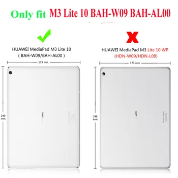 Spalvinga Spausdinti PU Odos Atveju Huawei MediaPad M3 Lite 10 BAH-L09 BAH-W09 BAH-AL00 10.1 colių smart tablet atveju