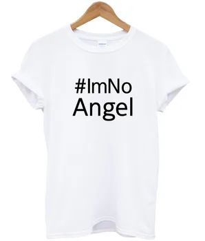 Sugarbaby #aš Ne Angelas marškinėliai trumpomis Rankovėmis Mados Tumblr T marškinėliai, Unisex Atsitiktinis Viršūnes Įgulos Kaklo Angelas marškinėliai Lašas laivas