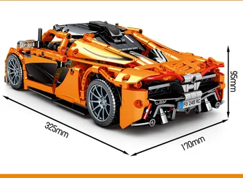 Technics 1:14 masto super sport automobilio McLaren 720S Voras building block modelis plytų traukti atgal transporto priemonės žaislų kolekcija dovanos