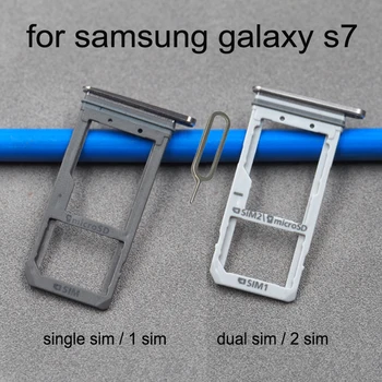 Telefono Sim Kortelės Dėklas Samsung Galaxy S7 G930 G930F G930FD G930A G930P G930V Originalus Korpusas Micro SD Kortelė, Laikiklis, Adapteris