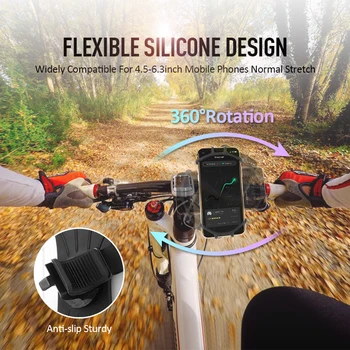 Universalus Dviračių Mobiliojo Telefono Laikiklis Silikono Motociklo, Dviračio Rankenos Stovėti Mount Bracket Mount Telefono Laikiklis iPhone 8