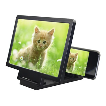Universalus Mobiliojo Telefono 3D Ekrano Vaizdo Didinamojo Stiklo Laikiklis Lankstymo Ekrano Išsiplėtusios HD Vaizdo Didinamąjį Akių Apsauga Turėti