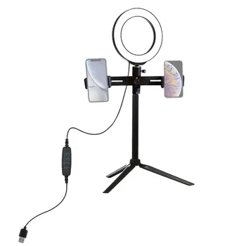 USB 3 Rūšių 16CM LED Selfie Šviesos Žiedas su Trikojo Live Stream Telefono Tiktok 