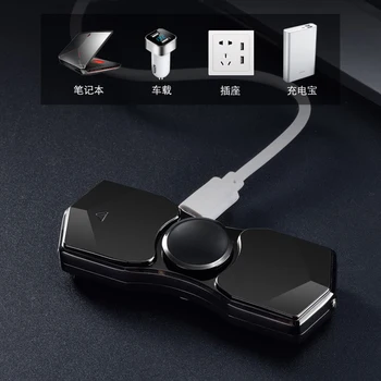 USB Cigarečių Žiebtuvėliai LED Vertus Suktuko Elektroninių Flameless elektromobilių Įkrovimo Plazmos Lengvesni Fidget Suktuko Piršto Vėjo