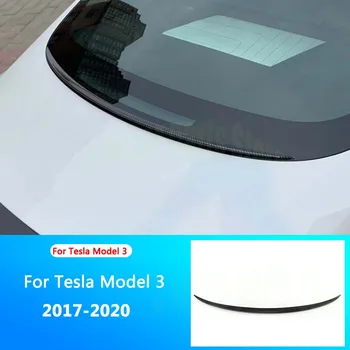 Už Tesla Model 3 Spoileris Nekilnojamojo Anglies Pluošto Modelio Trys Priedai Model3 Aukštos Kokybės Versija Kamieno Sparno Spoileris