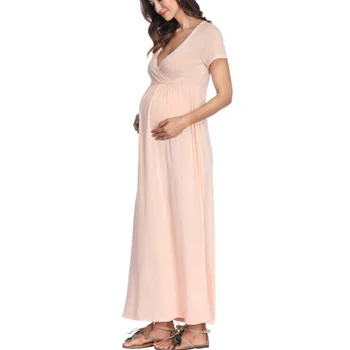 V-Kaklo, Kietieji Ilgai Seksualus Suknelės Nėščioms Moterims Motinystės Drabužius Nėščioms Moterims Motinystės Suknelės Už Nuotrauką Šaudyti 2020 M.