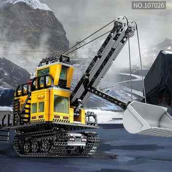 Vaikscioja Žemės biuro įranga Sunkvežimis Kranas, Statybiniai Blokai Ekskavatorių Pavarų Automatinė Mašina Modeliai Ss constuction Plytų Žaislai