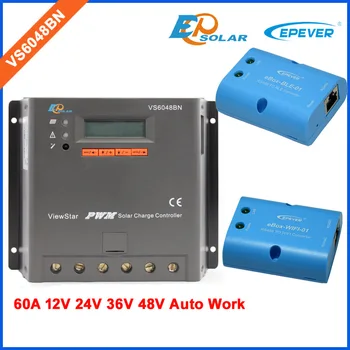 Valdytojas 60A saulės nešiojamų reguliatorius chager baterija PWM EPEVER VS6048BN 12V/24V/36V/48V automatinis darbas 