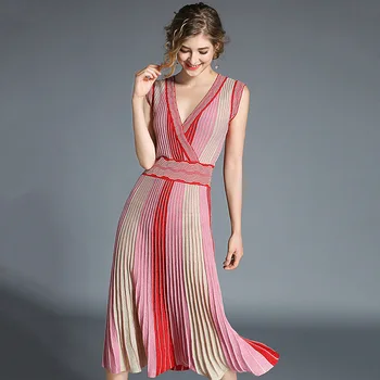 Vasarą Naujų Versitile Mados Elegantiška Berankovė Suknelė rožinės spalvos suknelė suknelė moterims