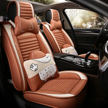 Visiška linų pluošto automobilių sėdynės padengti automobilių sėdynės apima Chevrolet spark a aveo b chevrolet cruze kobalto camaro epica
