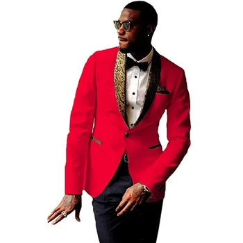 Vėliau groomsman raudona jaunikis smokingas šalikas modelis backhand vyrų kostiumas vestuvių geriausių vyrų kostiumas striukė (striukė + kelnės + kaklaraištis)