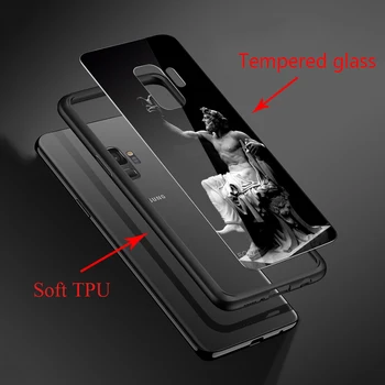 WEBBEDEPP Giliai Meno Grūdintas Stiklas Soft Case for Samsung Galaxy S8 S9 S10 Plus Pastaba 8 9 A30 A50 A70 Dangtis