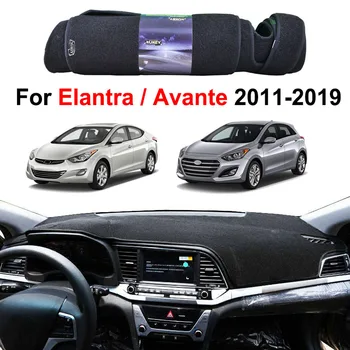 Xuey Automobilių Brūkšnys Apima Kilimėlis Dashmat prietaisų Skydelio Dangtelis Hyundai Elantra Avante MD AD 2011 m. 2012 m. 2013 m. m. m. 2016 m. 2017 m. 2018 m. 2019 m.