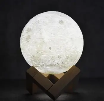 Įkrovimo 3D Žibintai Spausdinti Mėnulio Lempos Jutiklinį Jungiklį Miegamojo Spinta Usb Led Nakties Šviesos Namų Dekoro Kūrybos Dovana
