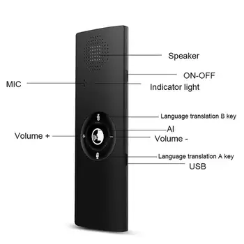 Žodžiu, Nešiojamų Balso Vertėjas T13 Smart Multi-Kalbos Kalbėjimo Interaktyvus Vertėjas Realaus Laiko Balso vertimo mašina