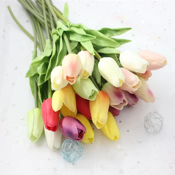 1 gabalas PU dirbtinės mini tulip gėlių nekilnojamojo touch šeimos namų vestuvių dekoro priedai