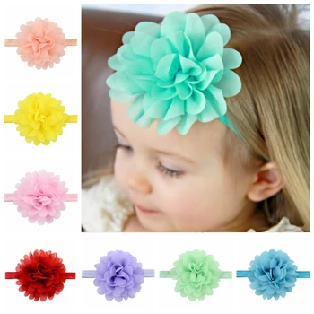 1 Vnt Baby Girl Elastinga Šifono Gėlių Hairband Vaikų Plaukų Dėvėti Vaikiški Galvos Juostos Kūdikiams Plaukų Aksesuarai 584