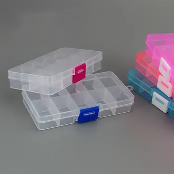 10 Tinklai Kamerų Plastikiniai Skaidrus Organizatorius Brangakmenis Rutuliukų Padengti Konteinerių Laikymo Dėžutė Papuošalų Tabletes