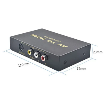 1080P AV ir HDMI Adapterį HD S-Video, HDMI Konverteris Tinka Monitorius, TELEVIZORIUS, Projektorius(ES Kištukas)