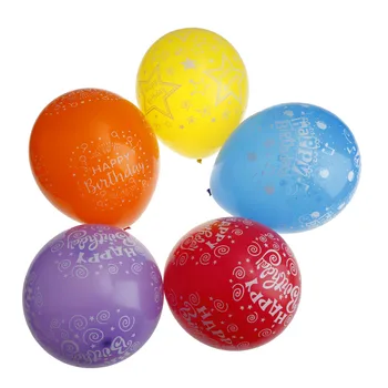 10VNT latekso ballon sustorėjimas užrašu gimtadieniu, balionus, gimtadienio dekoracijas, kamuolys, žaislai vaikams, 30-35cm