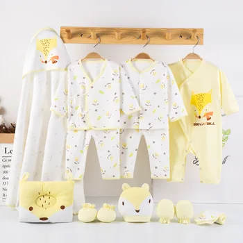 13pcs Medvilnės kūdikių drabužiai nustatyti kūdikių drabužiai naujagimiui drabužius, berniukas, mergaitė, kūdikių drabužiai, kūdikių pižama dovanų rinkinys