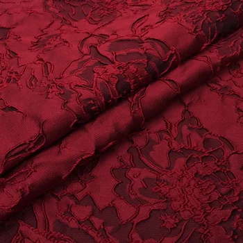 140cm pločio elegantiškas tamsiai žakardo modelis mados audinio stilingas suknelė Tutu striukė drabužių audinio, raudonos ir juodos žakardo