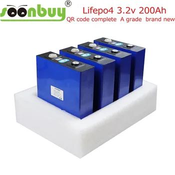 16pcs Lifepo4 3.2v200ah naujos lifepo4 akumuliatorius 3.2v200ah baterijos, tinka 12v200ah saulės