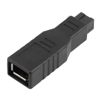 1pc/2vnt Naujos Gaisro Laido Adapteris Keitiklis Connecter 800 iki 400 9/6 Pin IEEE 1394 Juoda Kabelio Adapteris Didmeninės prekybos Aukštos Kokybės